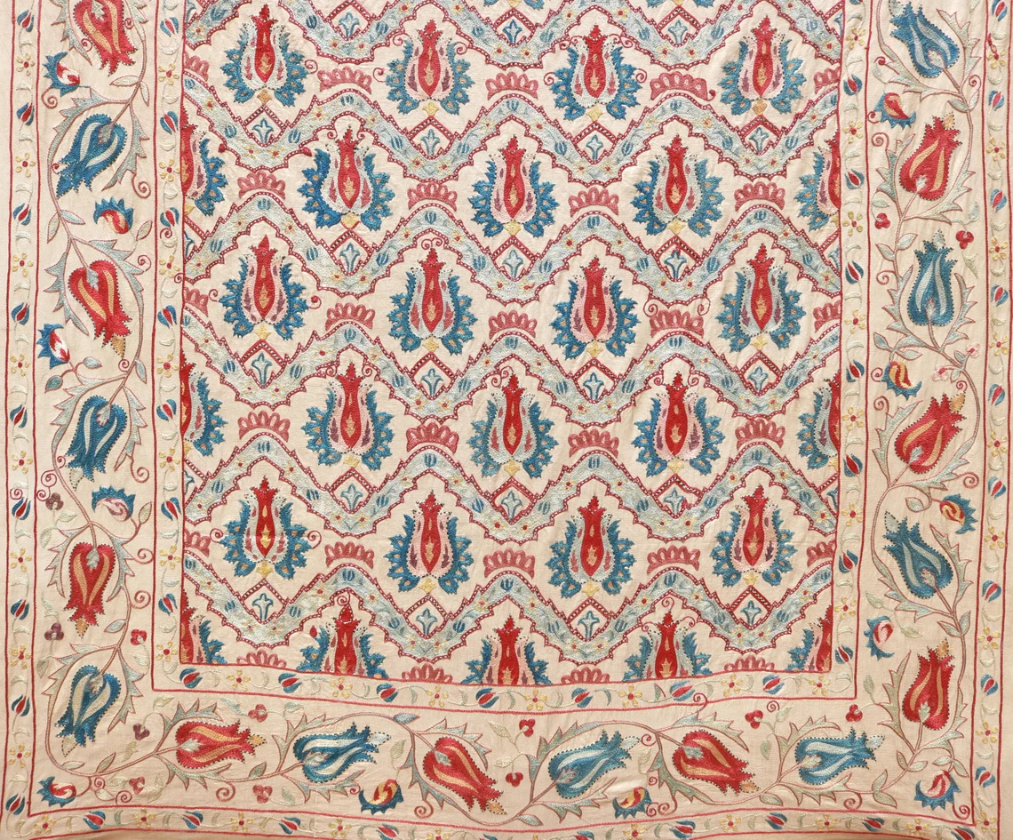 MS1624-73 Uzbek Suzani Embroidery. Unique and Distinctive Handmade Suzani.