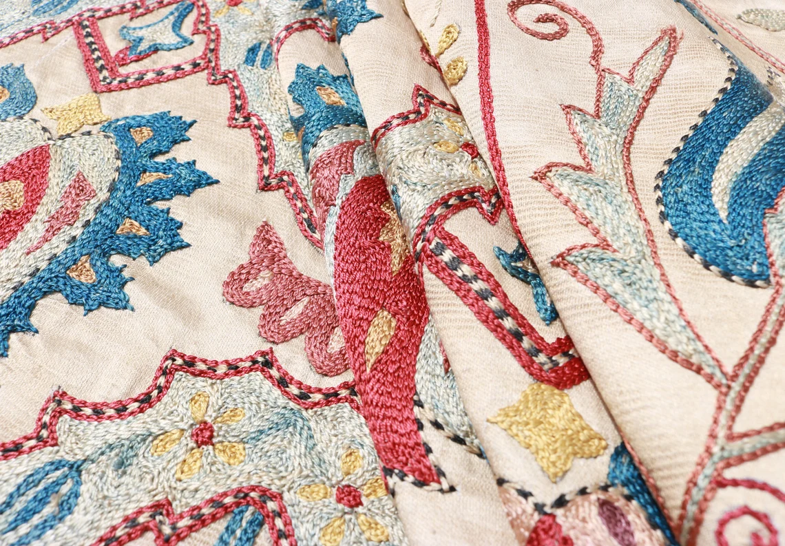 MS1624-79 Uzbek Suzani Embroidery. Unique and Distinctive Handmade Suzani.