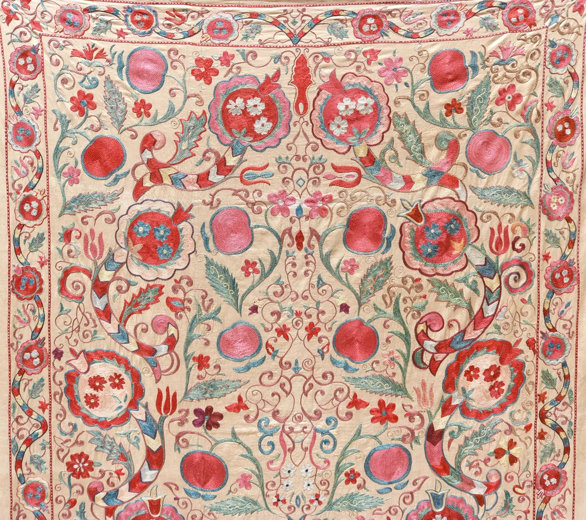 Uzbek Suzani Embroidery. Unique and Distinctive Handmade Suzani Embroidery
