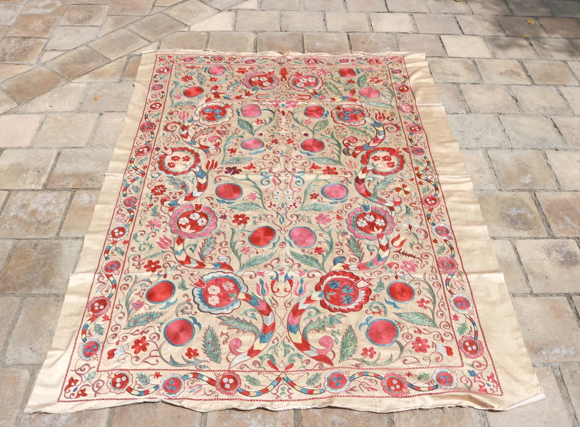 Uzbek Suzani Embroidery. Unique and Distinctive Handmade Suzani Embroidery