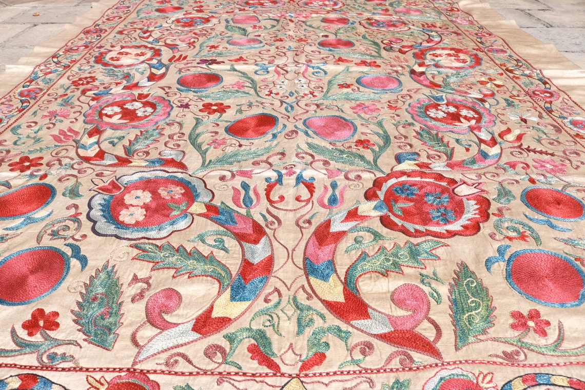 Uzbek Suzani Embroidery. Unique and Distinctive Handmade Suzani Embroidery