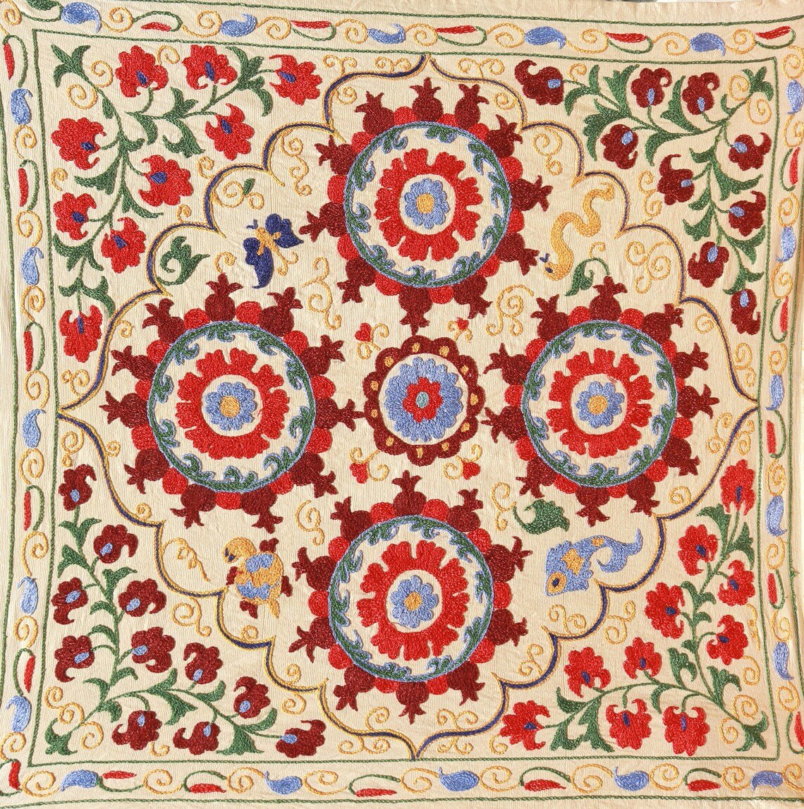 Silk Suzani Embroidery