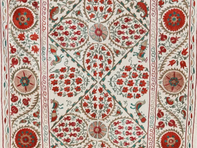 Uzbek Suzani Embroidery.