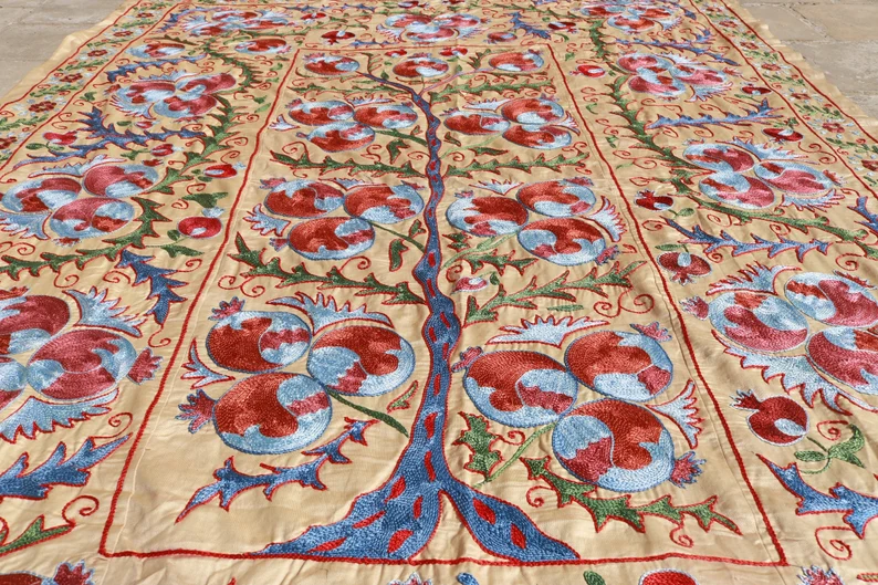 Exquisite Silk Suzani Embroidery MinzifaSuzani