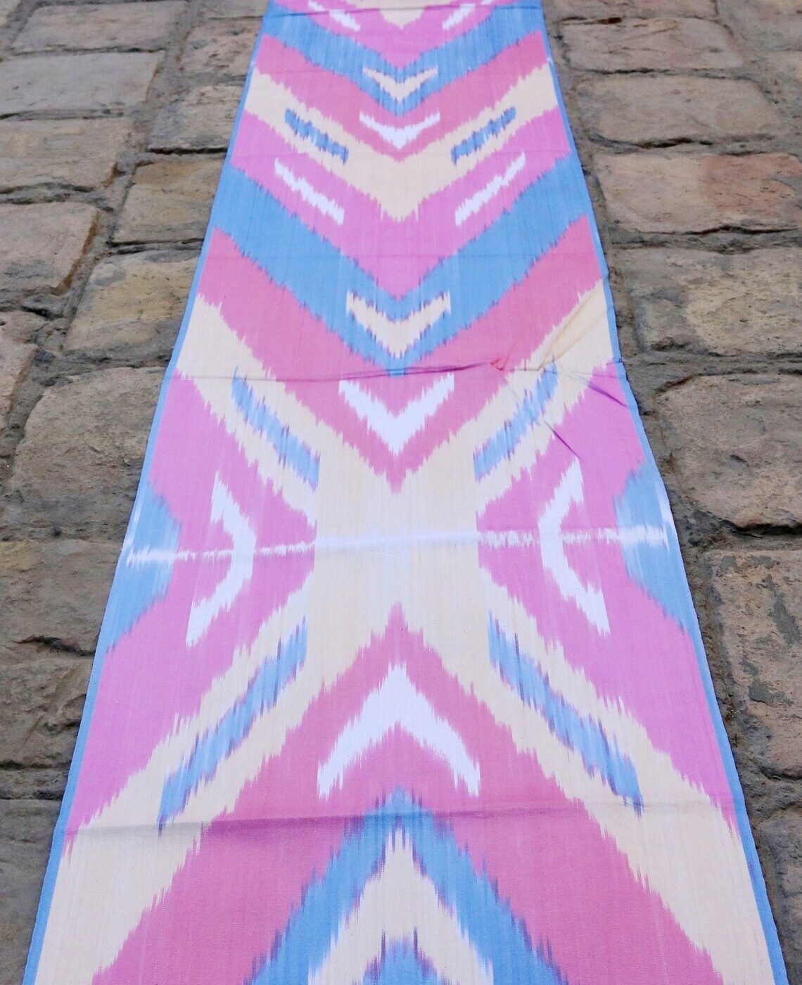 il_1140xN.2538132142_p0ij Cotton Ikat Fabric. Handmade, Handwoven, Hand-dyed, Natural 100% Cotton.