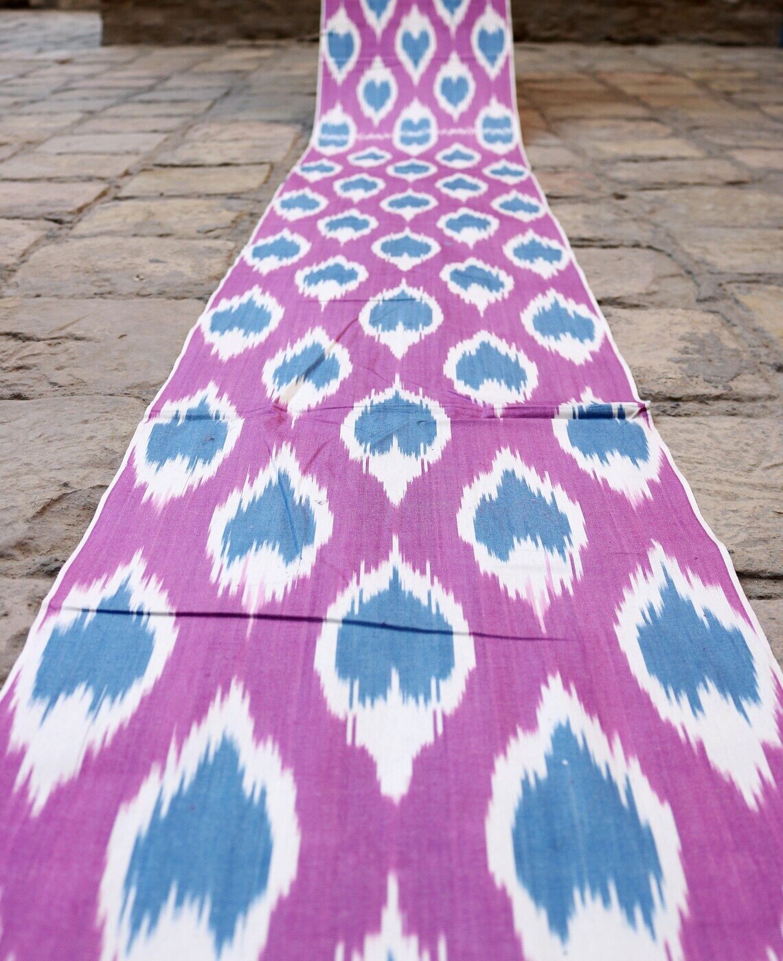 il_1140xN.2538231212_kv26 Cotton Ikat Fabric. Handmade, Handwoven, Hand-dyed, Natural 100% Cotton.