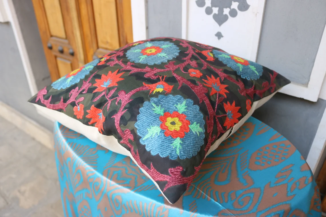 suzani pillowcase