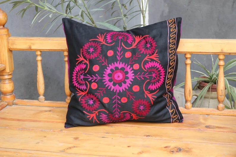 suzani pillowcase