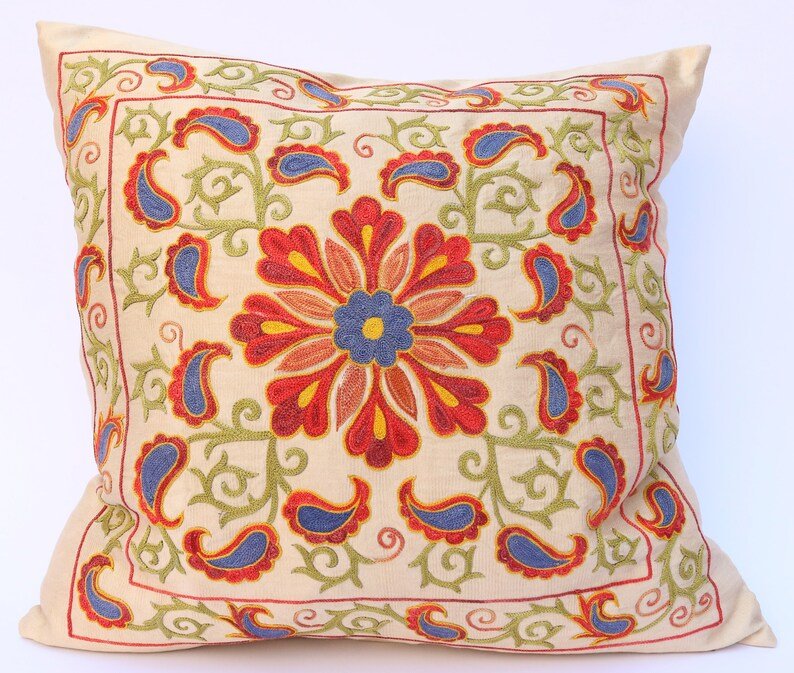 suzani pillowcase