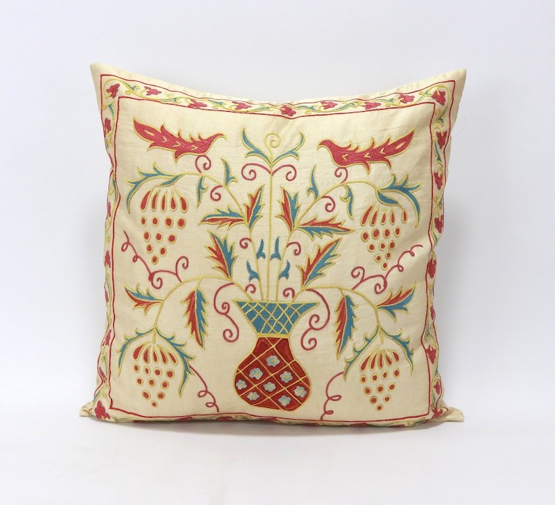 suzani pillowcase