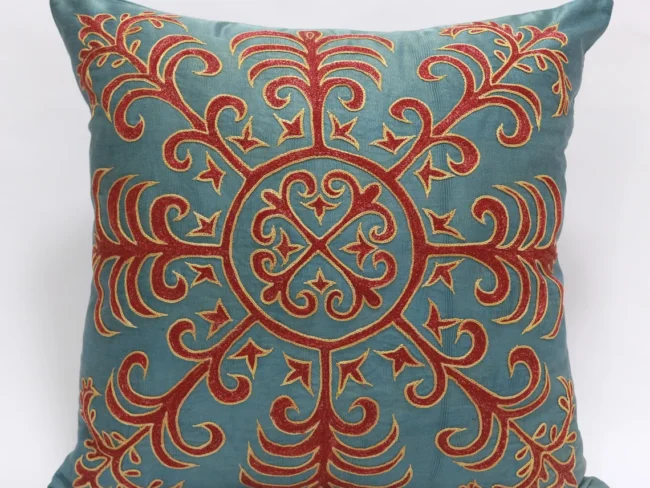 Uzbek Embroidery Suzani Pillow, Suzani Throw Pillow, Suzani Cushion Cover, Suzani Pillow Cover, Hand Embroidery Suzani Pillow, Best Sale