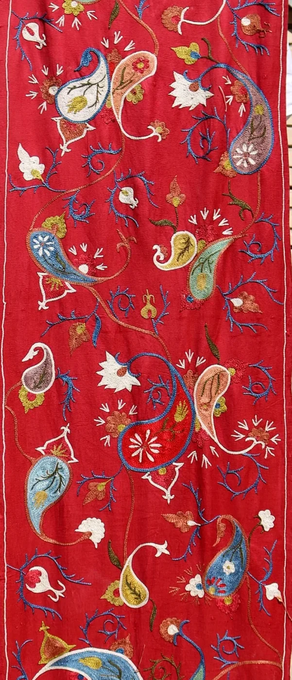 il_1140xN.3332549415_si8i Suzani Runner Uzbek Silk embroidery,Suzani Fabric Suzani Wall Hanging, Bedspread, Bed cover, Wall hanging, Wall Decor fabric, Tablecloth