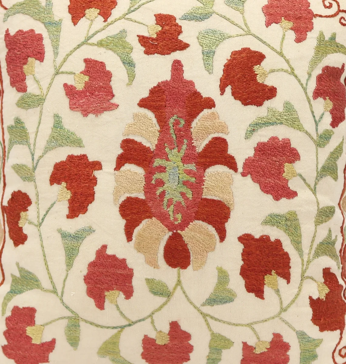 Suzani Pillow Uzbek Embroidery, Suzani Throw Pillow, Suzani Cushion Cover, Suzani Pillow Cover, Hand Embroidery Decorative Pillow-Pillowcase