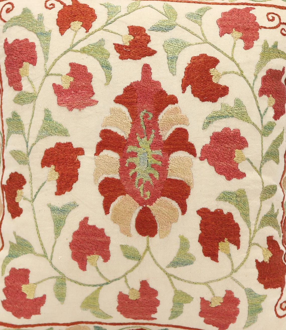 Suzani Pillow Uzbek Embroidery, Suzani Throw Pillow, Suzani Cushion Cover, Suzani Pillow Cover, Hand Embroidery Decorative Pillow-Pillowcase
