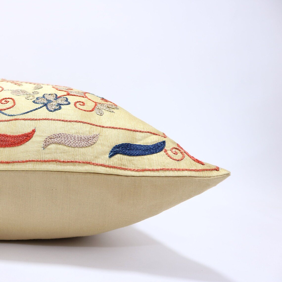 Suzani Pillow Uzbek Embroidery, Suzani Throw Pillow, Suzani Cushion Cover, Suzani Pillow Cover, Hand Embroidery Decorative Pillow-Pillowcase