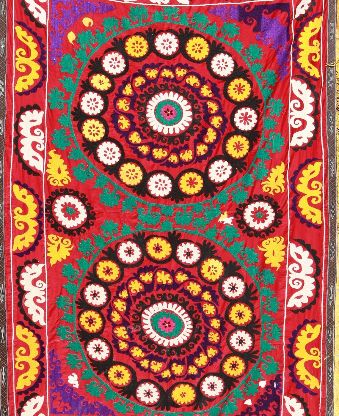 il_1140xN.4369431436_4gu1 Vintage Suzani Boho Wall Decor, Uzbek Handmade Silk Embroidery, Suzani Fabric, Ethnic Wall hanging,Tapestry, Suzani Bedcover, Tablecloth
