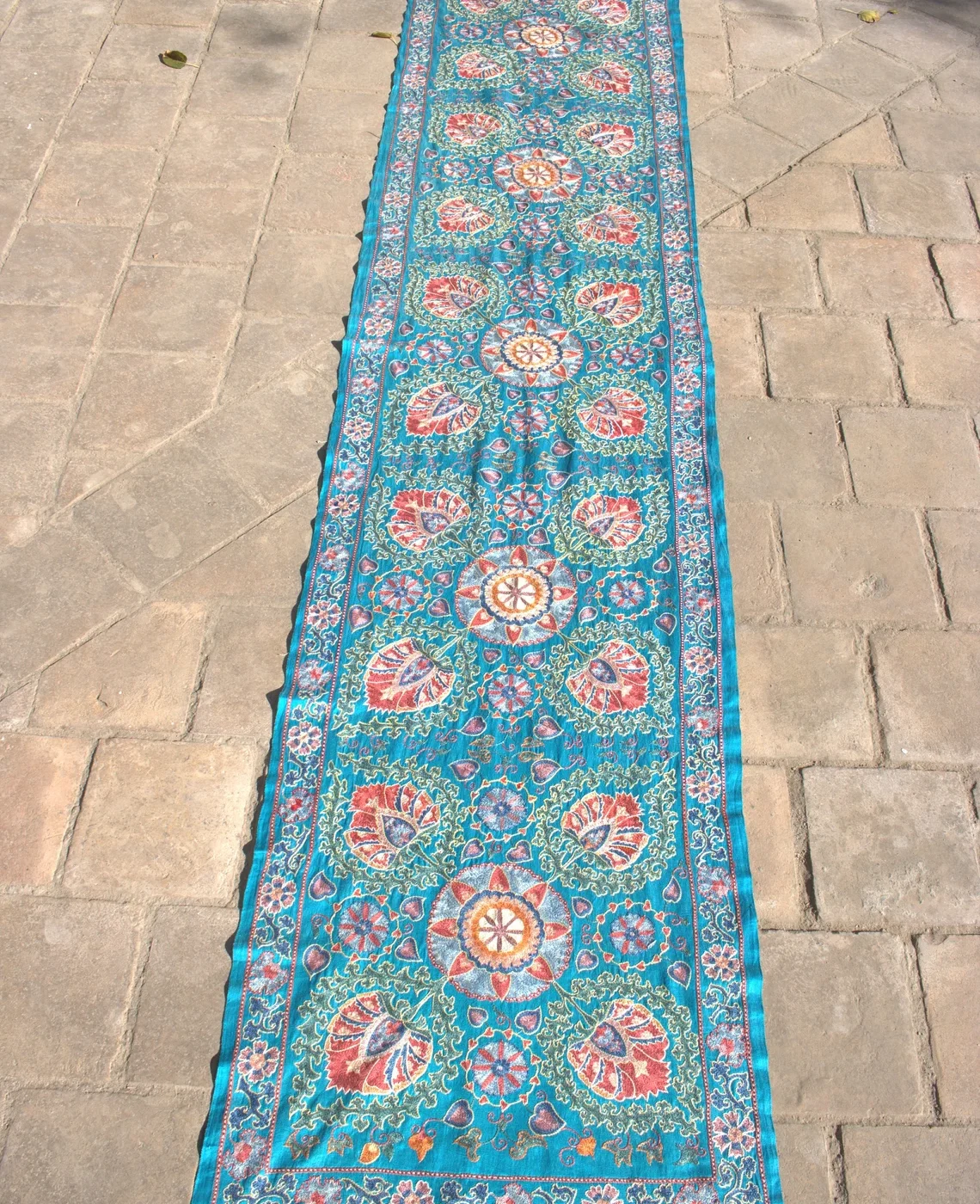il_1140xN.4391136635_dxlj Suzani Runner Uzbek Silk embroidery,Suzani Fabric Suzani Wall Hanging, Bedspread, Bed cover, Wall hanging, Wall Decor fabric, Tablecloth