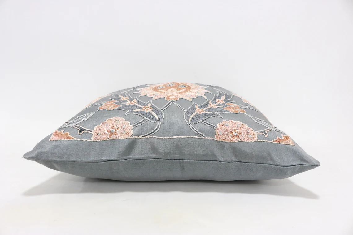 Suzani Pillow Uzbek hand embroidery Suzani Throw Pillow, Suzani Cushion Cover Suzani Pillow Cover Hand Embroidery Pillow Best Sale