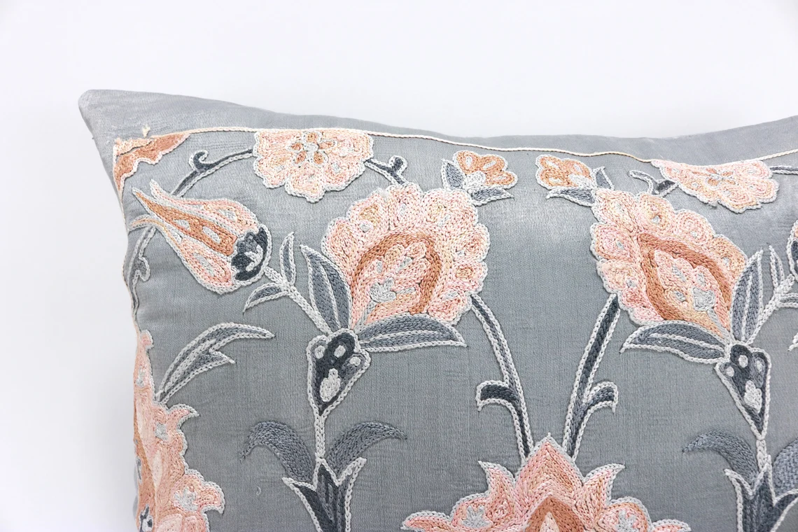Suzani Pillow Uzbek hand embroidery Suzani Throw Pillow, Suzani Cushion Cover Suzani Pillow Cover Hand Embroidery Pillow Best Sale