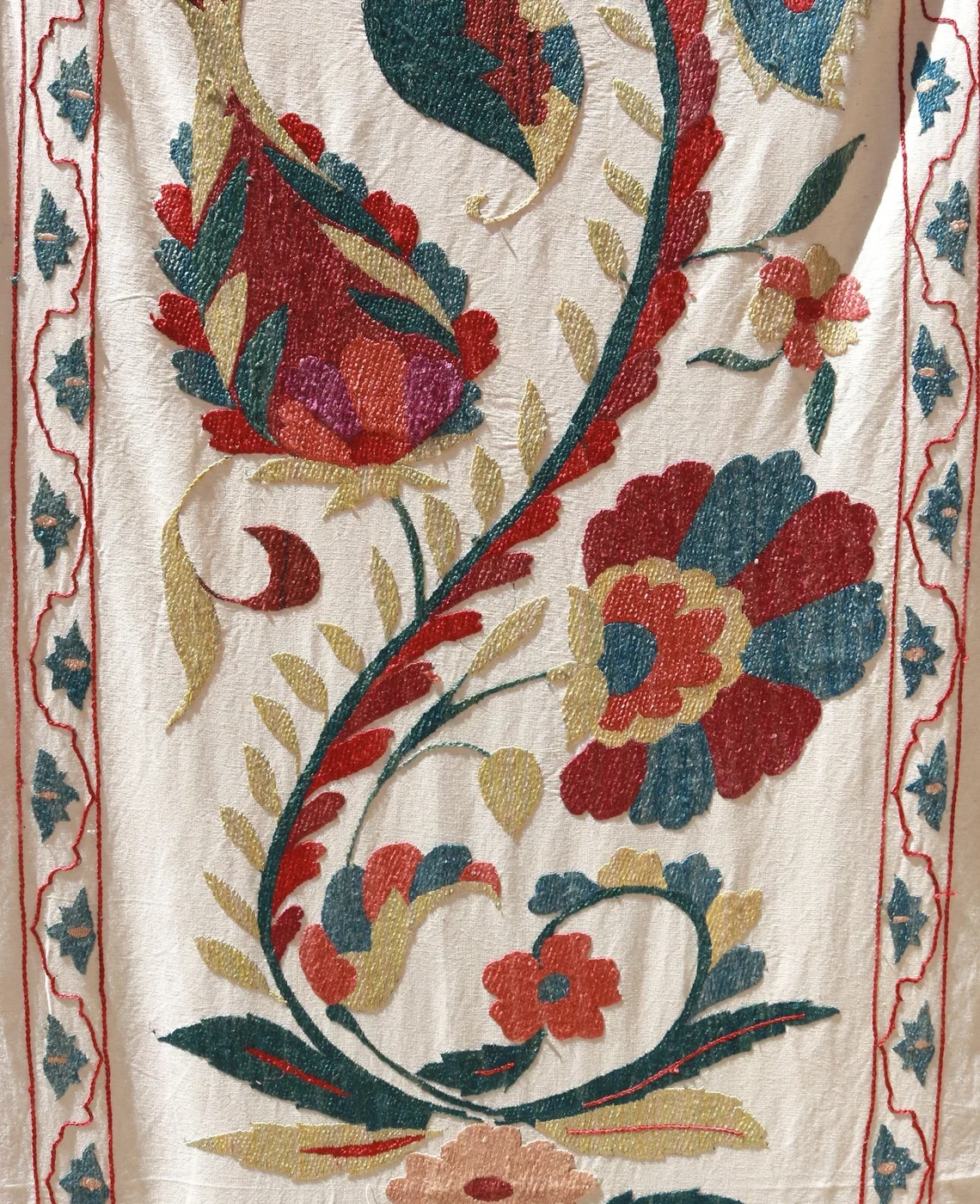 Silk Suzani Clasic Uzbek embroidery,Suzani Fabric Suzani Wall Hanging, Bedspread, Bed cover, Wall hanging, Wall Decor fabric, Tablecloth