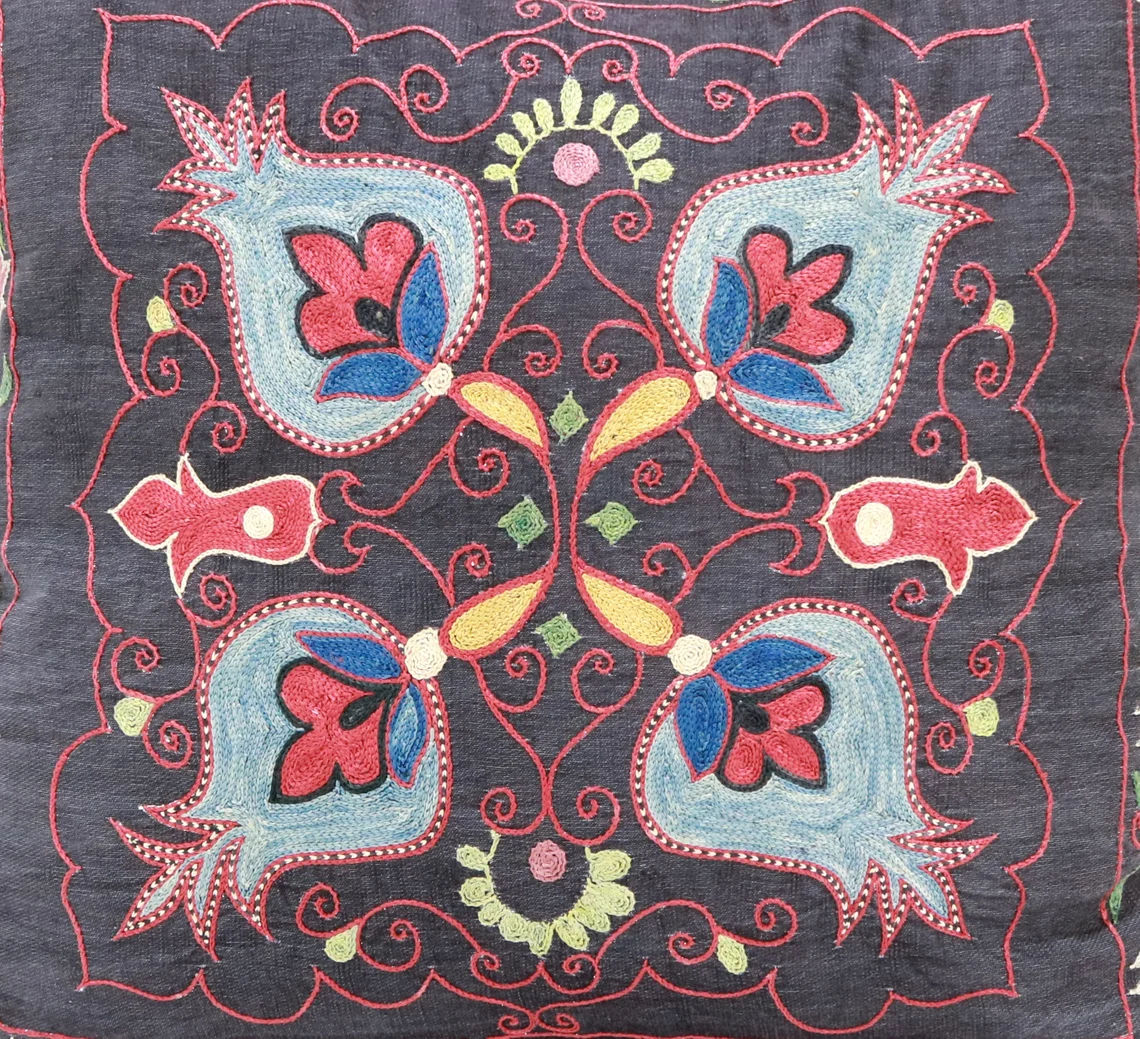 Suzani Pillow Uzbek hand embroidery Suzani Throw Pillow, Suzani Cushion Cover Suzani Pillow Cover Hand Embroidery Pillow Best Sale