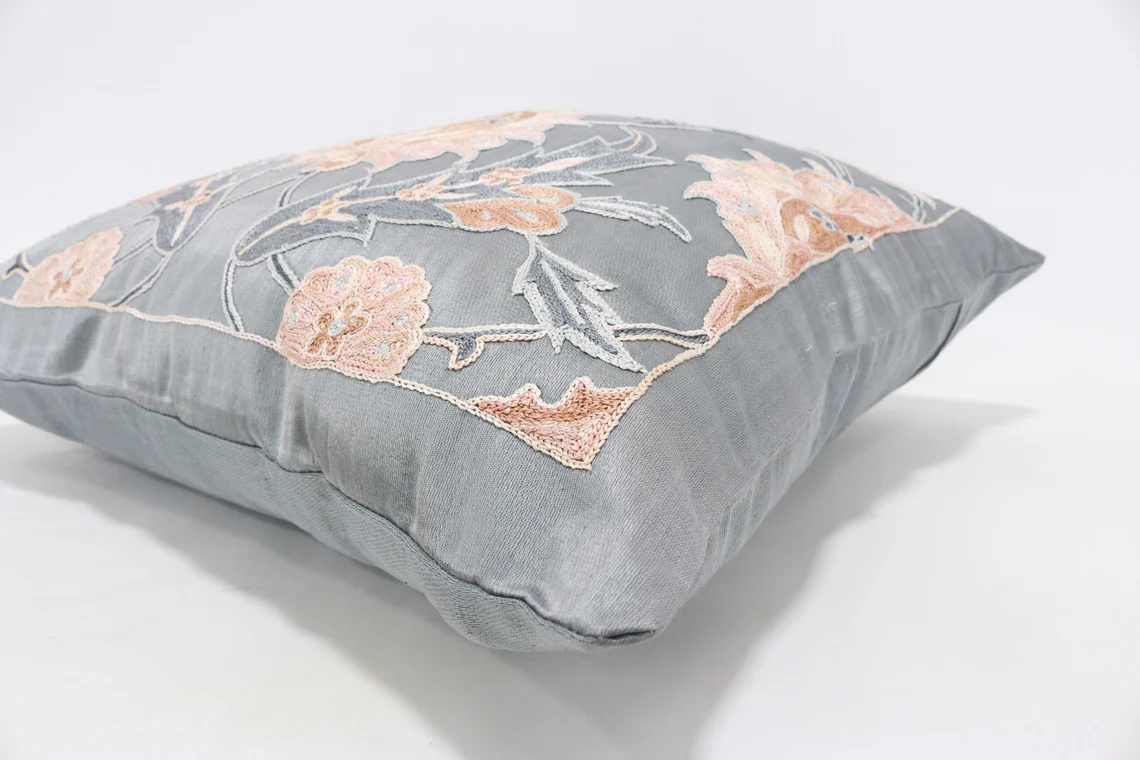 Suzani Pillow Uzbek hand embroidery Suzani Throw Pillow, Suzani Cushion Cover Suzani Pillow Cover Hand Embroidery Pillow Best Sale