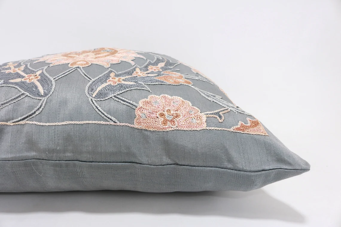Suzani Pillow Uzbek hand embroidery Suzani Throw Pillow, Suzani Cushion Cover Suzani Pillow Cover Hand Embroidery Pillow Best Sale