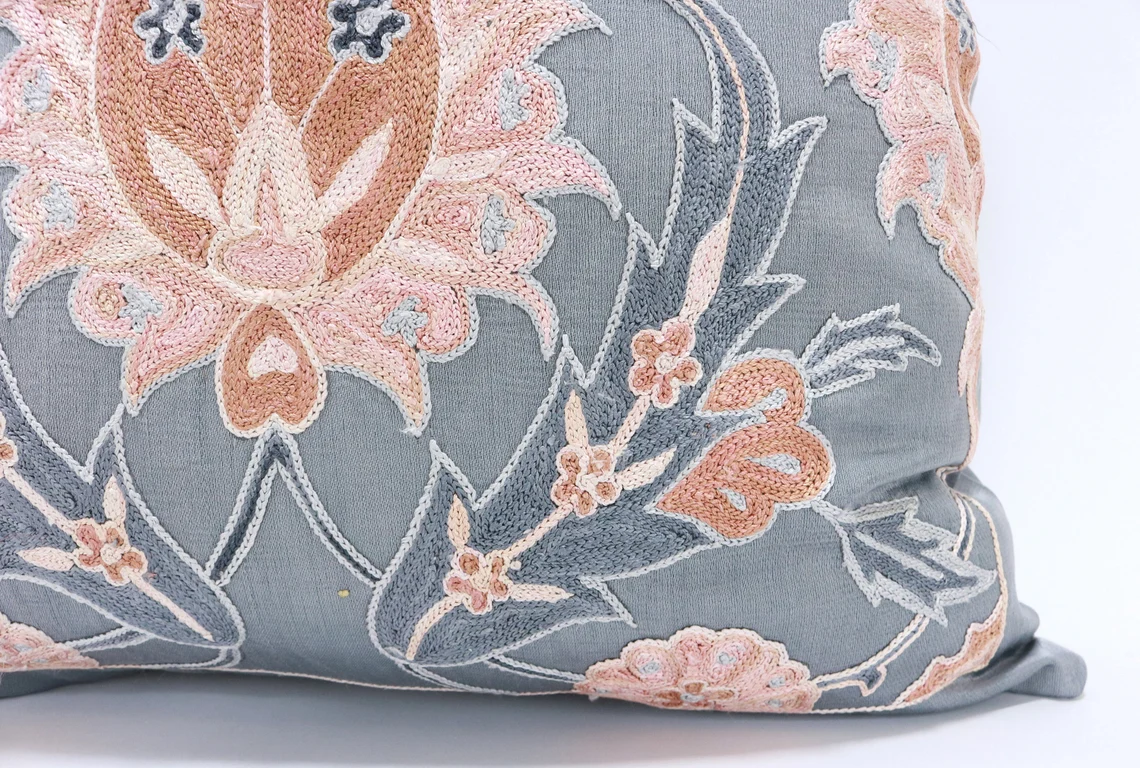 Suzani Pillow Uzbek hand embroidery Suzani Throw Pillow, Suzani Cushion Cover Suzani Pillow Cover Hand Embroidery Pillow Best Sale