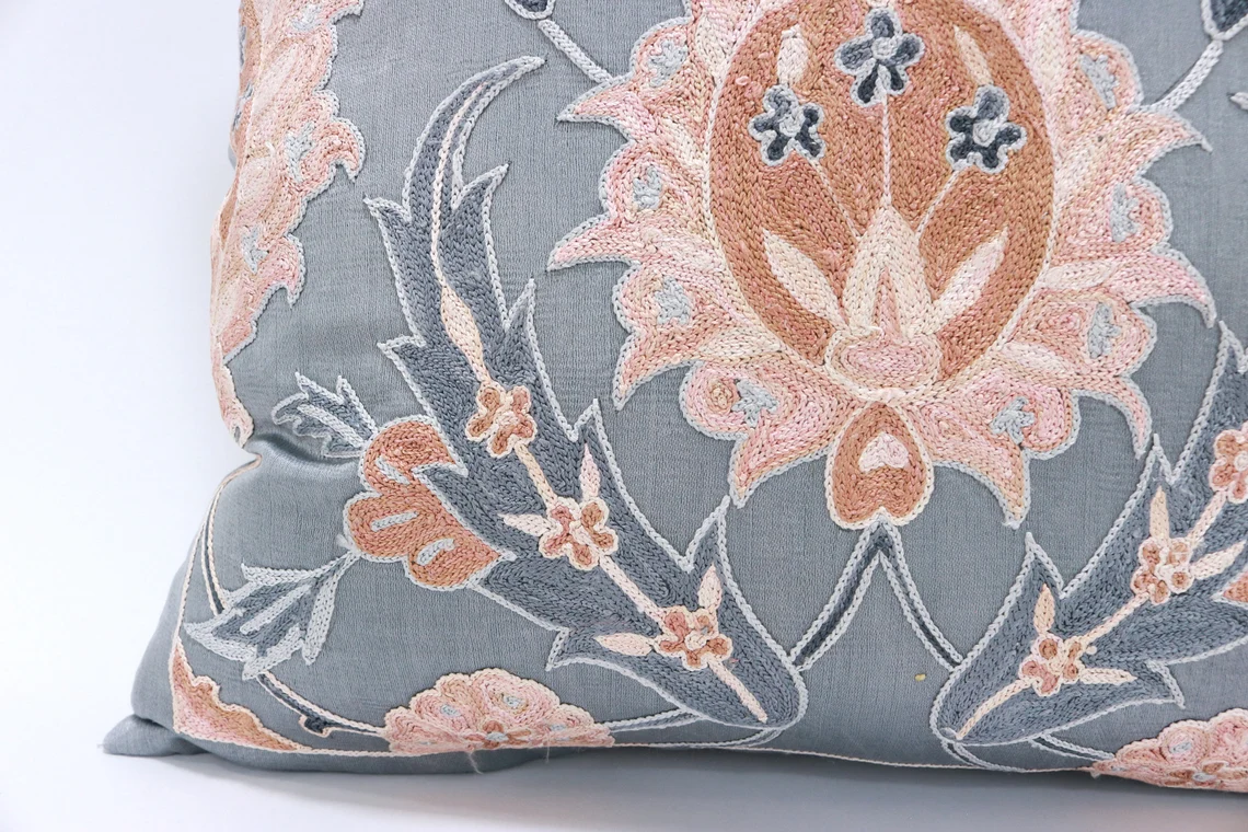 Suzani Pillow Uzbek hand embroidery Suzani Throw Pillow, Suzani Cushion Cover Suzani Pillow Cover Hand Embroidery Pillow Best Sale
