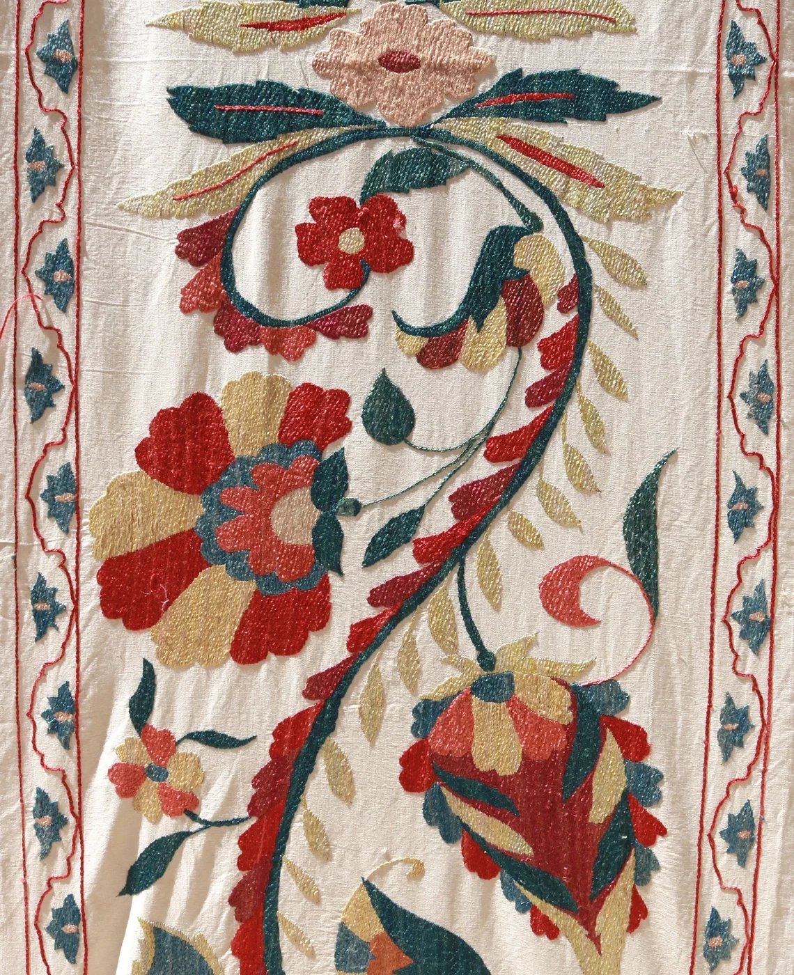 Silk Suzani Clasic Uzbek embroidery,Suzani Fabric Suzani Wall Hanging, Bedspread, Bed cover, Wall hanging, Wall Decor fabric, Tablecloth