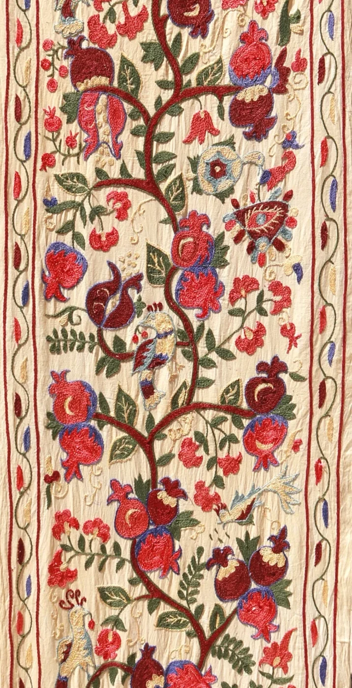 il_1140xN.5199835198_rrxb Suzani Runner Uzbek Silk embroidery,Suzani Fabric Suzani Wall Hanging, Bedspread, Bed cover, Wall hanging, Wall Decor fabric, Tablecloth