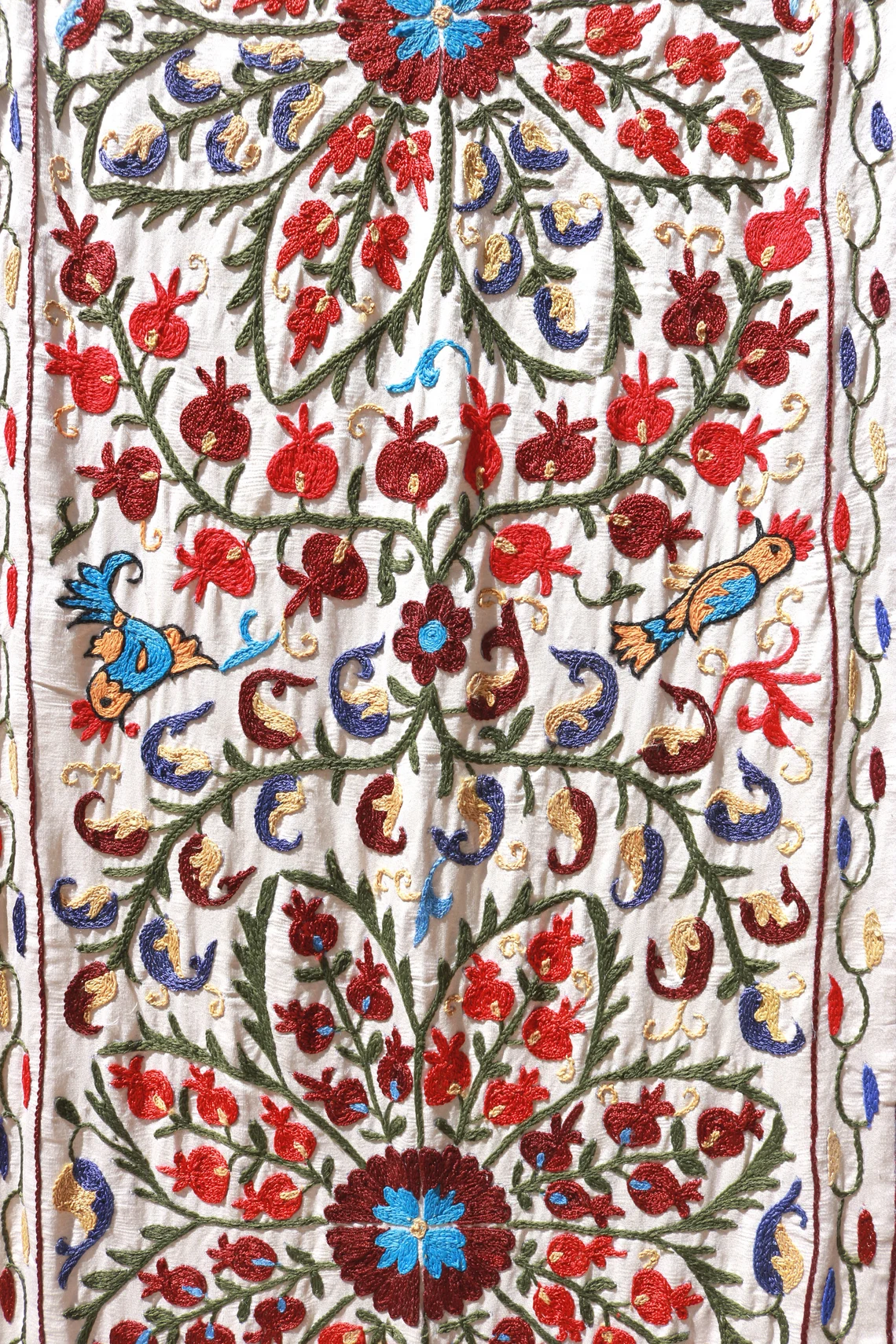 Suzani Runner Uzbek Silk embroidery,Suzani Fabric Suzani Wall Hanging, Bedspread, Bed cover, Wall hanging, Wall Decor fabric, Tablecloth