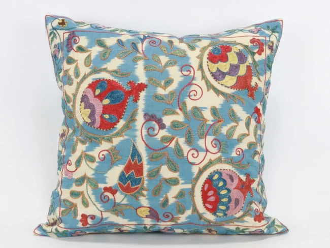 Suzani Pillow Uzbek hand embroidery Suzani Throw Pillow, Suzani Cushion Cover Suzani Pillow Cover Hand Embroidery Pillow Best Sale