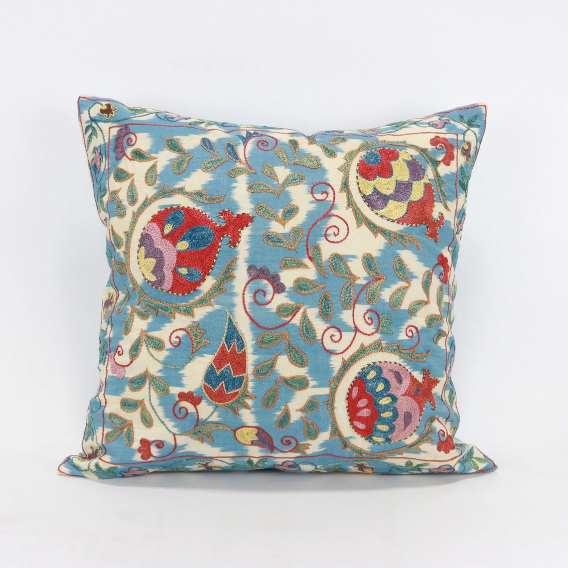 Suzani Pillow Uzbek hand embroidery Suzani Throw Pillow, Suzani Cushion Cover Suzani Pillow Cover Hand Embroidery Pillow Best Sale
