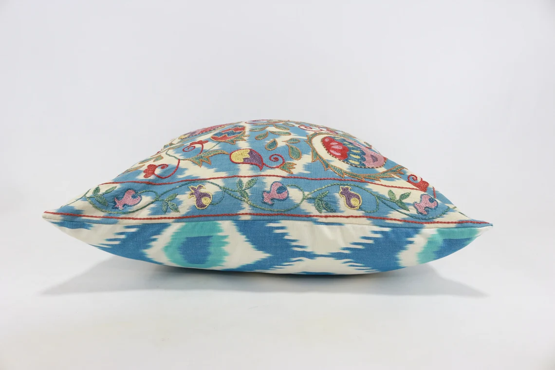 Suzani Pillow Uzbek hand embroidery Suzani Throw Pillow, Suzani Cushion Cover Suzani Pillow Cover Hand Embroidery Pillow Best Sale