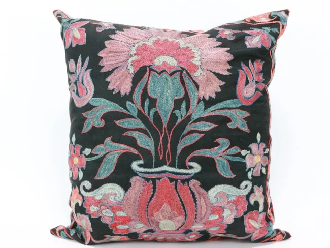 Suzani Pillow Uzbek hand embroidery Suzani Throw Pillow, Suzani Cushion Cover Suzani Pillow Cover Hand Embroidery Pillow Best Sale