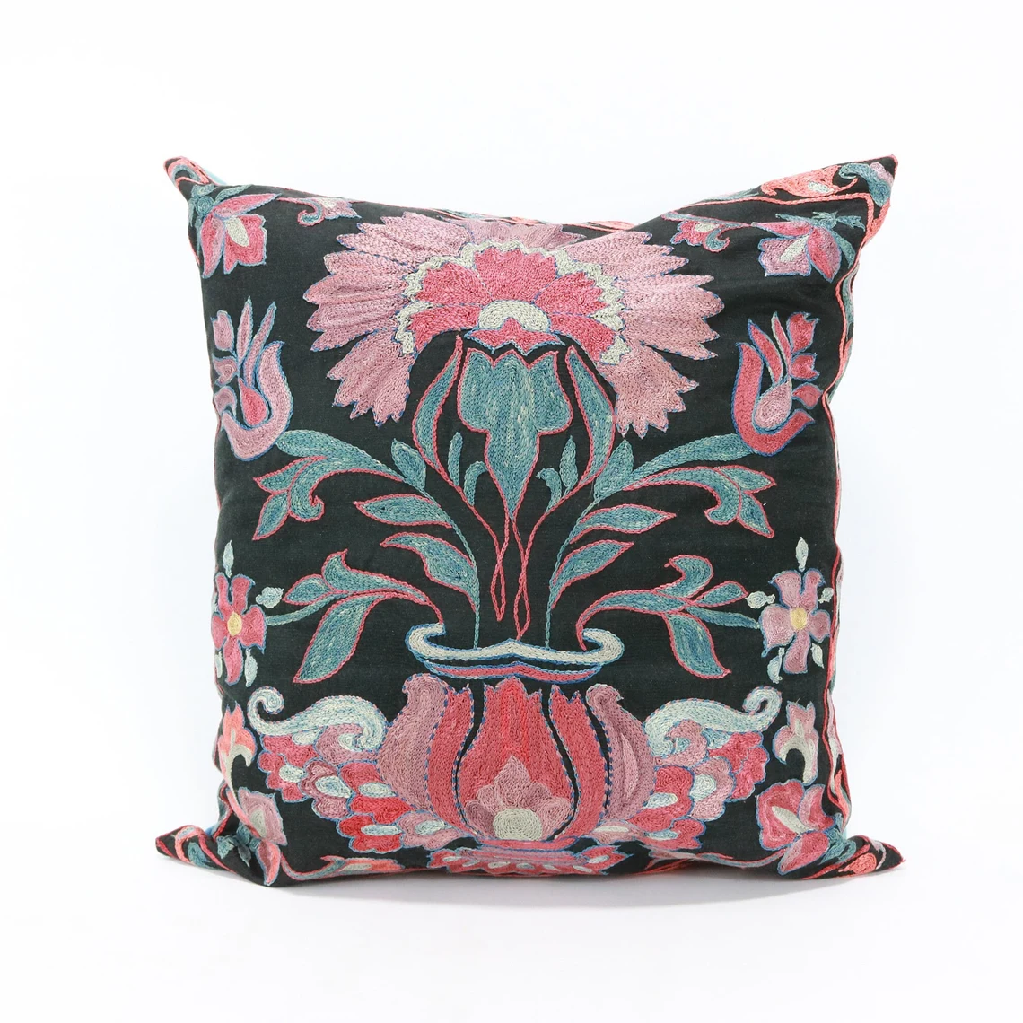 Suzani Pillow Uzbek hand embroidery Suzani Throw Pillow, Suzani Cushion Cover Suzani Pillow Cover Hand Embroidery Pillow Best Sale