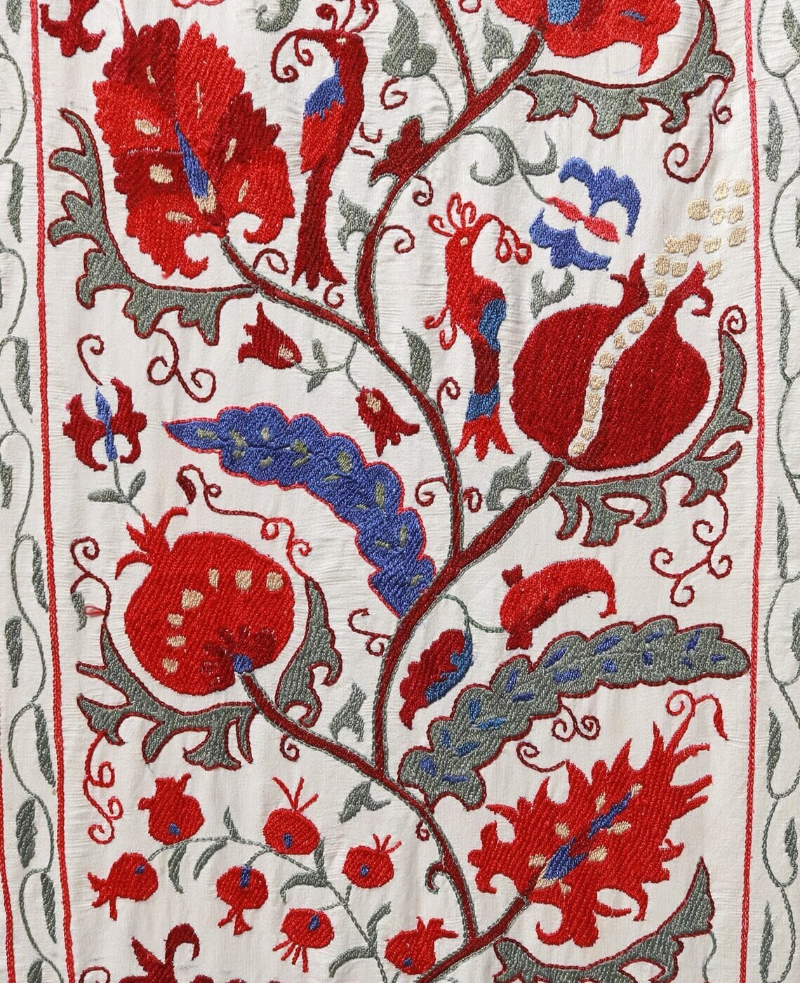 il_1140xN.5593206003_bmrp Suzani Runner Uzbek Silk embroidery,Suzani Fabric Suzani Wall Hanging, Bedspread, Bed cover, Wall hanging, Wall Decor fabric, Tablecloth