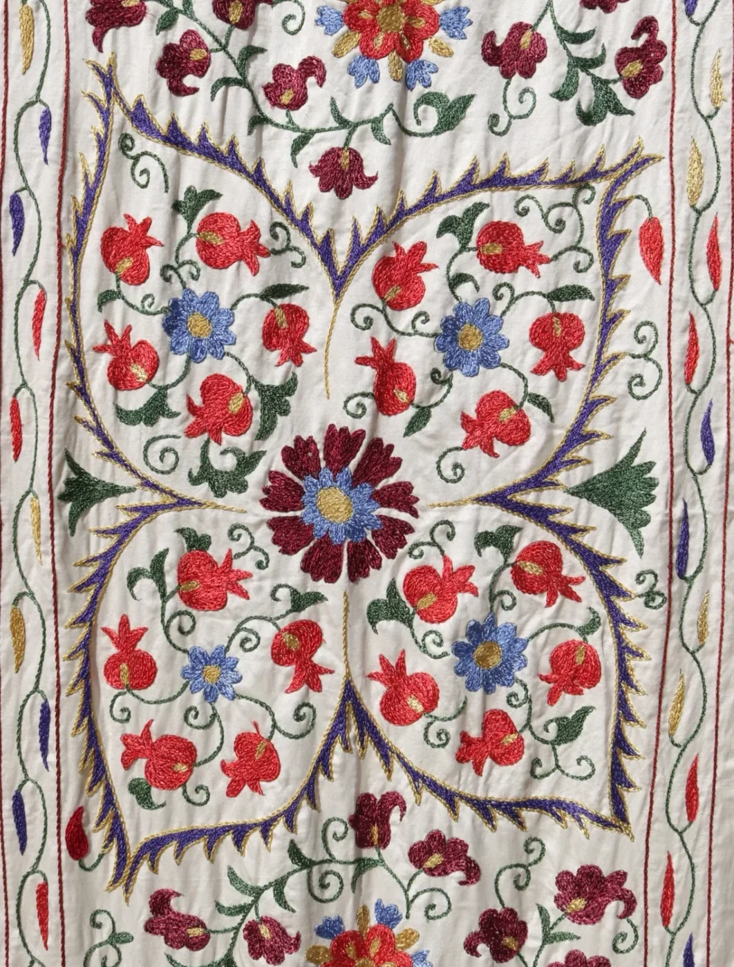 il_1140xN.5698367910_4e5z Suzani Runner Uzbek Silk embroidery,Suzani Fabric Suzani Wall Hanging, Bedspread, Bed cover, Wall hanging, Wall Decor fabric, Tablecloth