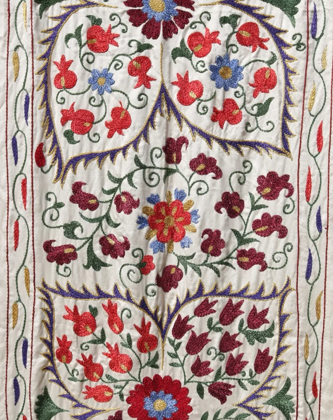 il_1140xN.5746421229_dhvk Suzani Runner Uzbek Silk embroidery,Suzani Fabric Suzani Wall Hanging, Bedspread, Bed cover, Wall hanging, Wall Decor fabric, Tablecloth