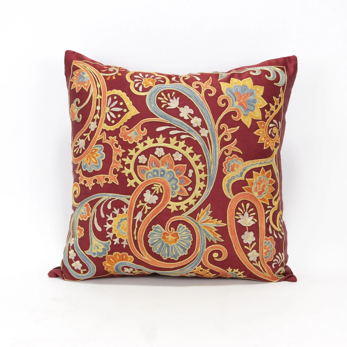 Suzani Pillow Uzbek hand embroidery Suzani Throw Pillow, Suzani Cushion Cover Suzani Pillow Cover Hand Embroidery Pillow Best Sale