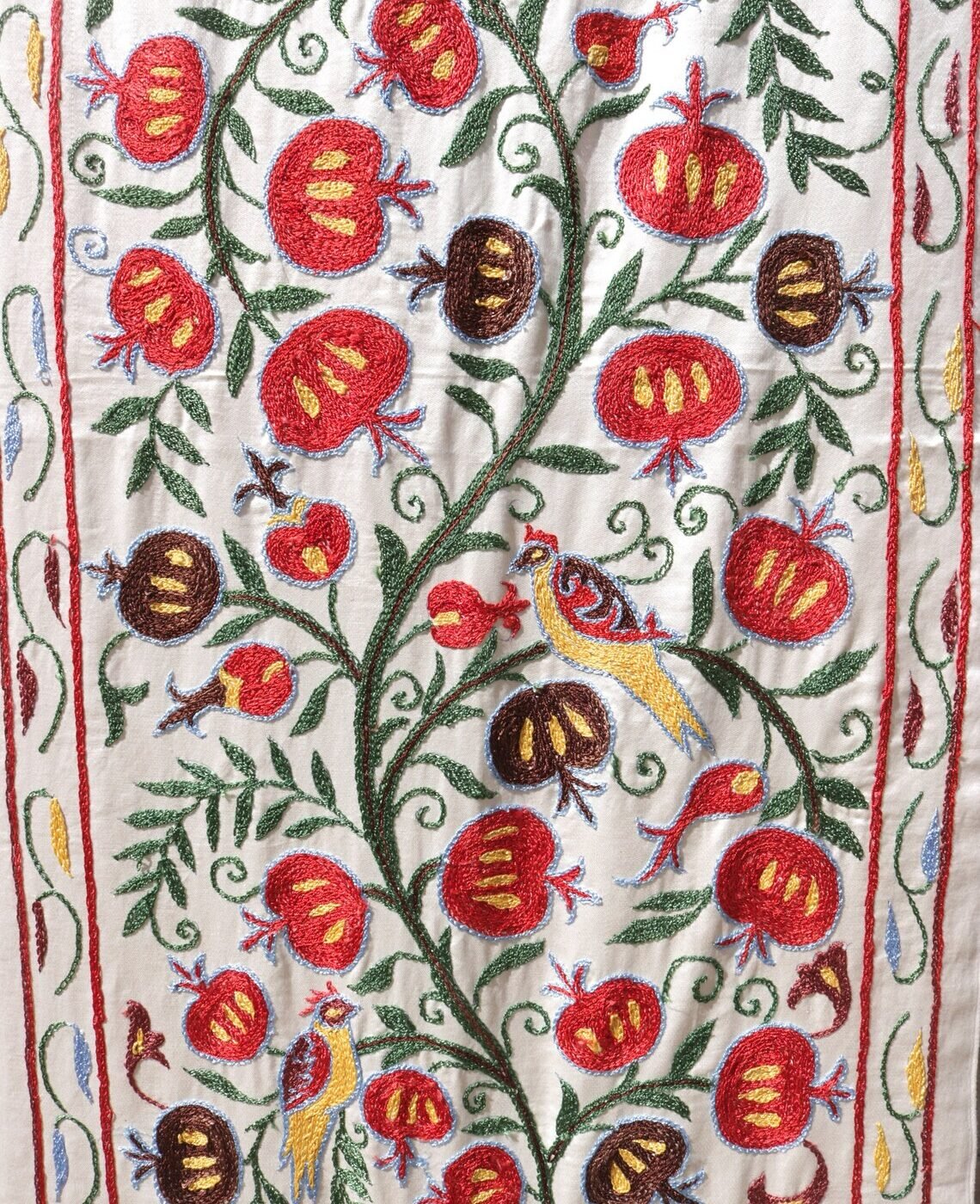 il_1140xN.5865460706_17uf Silk Suzani Clasic Uzbek embroidery,Suzani Fabric Suzani Wall Hanging, Bedspread, Bed cover, Wall hanging, Wall Decor fabric, Tablecloth