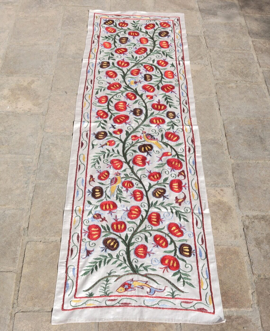 il_1140xN.5913553699_fjma Silk Suzani Clasic Uzbek embroidery,Suzani Fabric Suzani Wall Hanging, Bedspread, Bed cover, Wall hanging, Wall Decor fabric, Tablecloth