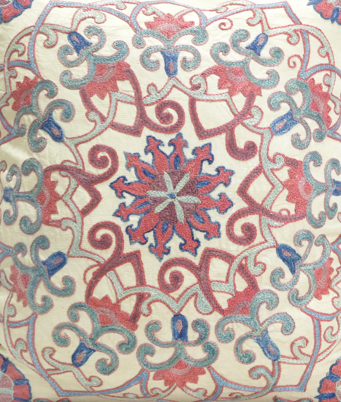 Suzani Pillow Uzbek Embroidery, Suzani Throw Pillow, Suzani Cushion Cover, Suzani Pillow Cover, Hand Embroidery Decorative Pillow-Pillowcase