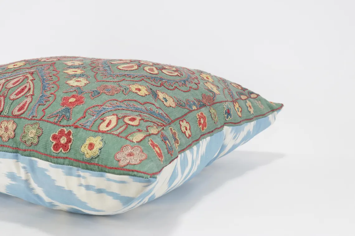 Suzani Pillow Uzbek Embroidery, Suzani Throw Pillow, Suzani Cushion Cover, Suzani Pillow Cover, Hand Embroidery Decorative Pillow-Pillowcase