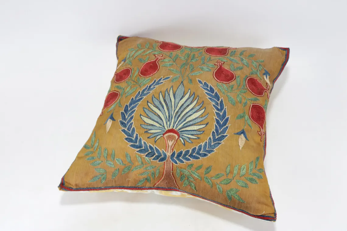 Suzani Pillow Uzbek Embroidery, Suzani Throw Pillow, Suzani Cushion Cover, Suzani Pillow Cover, Hand Embroidery Decorative Pillow-Pillowcase