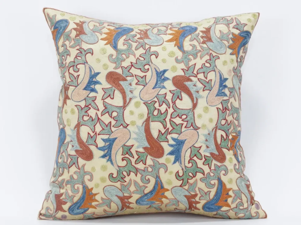 il_1140xN.6213406943_a457 Suzani Pillow Uzbek Embroidery, Suzani Throw Pillow, Suzani Cushion Cover, Suzani Pillow Cover, Hand Embroidery Decorative Pillow-Pillowcase