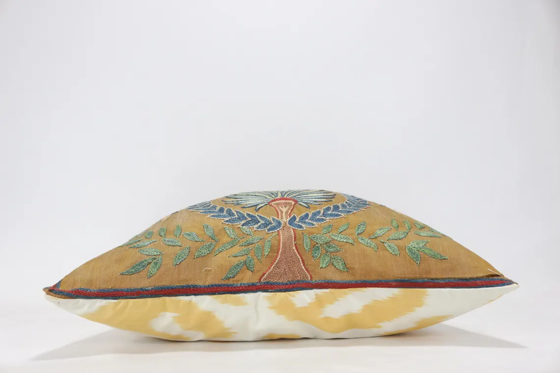 Suzani Pillow Uzbek Embroidery, Suzani Throw Pillow, Suzani Cushion Cover, Suzani Pillow Cover, Hand Embroidery Decorative Pillow-Pillowcase