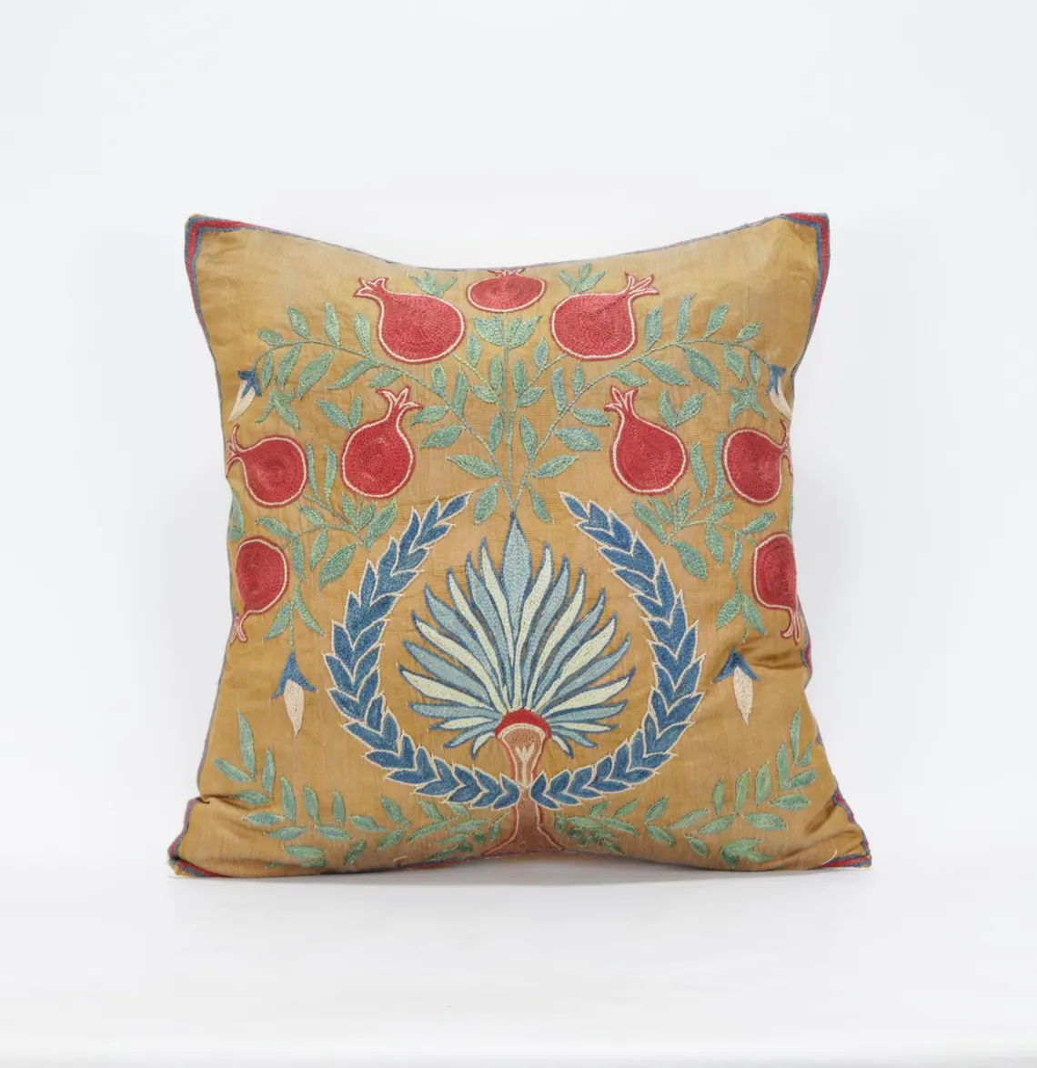 Suzani Pillow Uzbek Embroidery, Suzani Throw Pillow, Suzani Cushion Cover, Suzani Pillow Cover, Hand Embroidery Decorative Pillow-Pillowcase