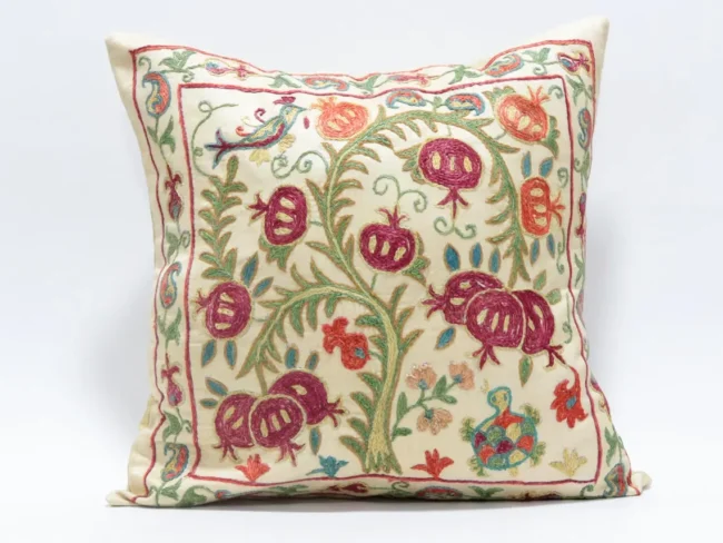 Suzani Pillow Uzbek Embroidery,Suzani 16 x 16 Throw Pillow, Suzani Cushion Cover,Suzani Pillow Cover,Hand Embroidery Suzani Pillow,Best Sale